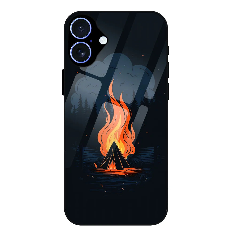 Midnight Campfire Adventure - Glass Case For Apple iPhone 17