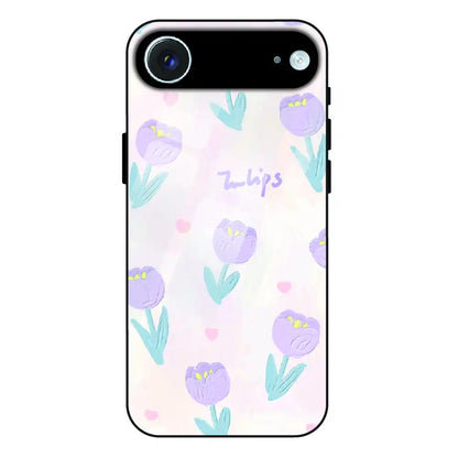 Pastel Tulip Floral - Glass Case For Apple iPhone Air