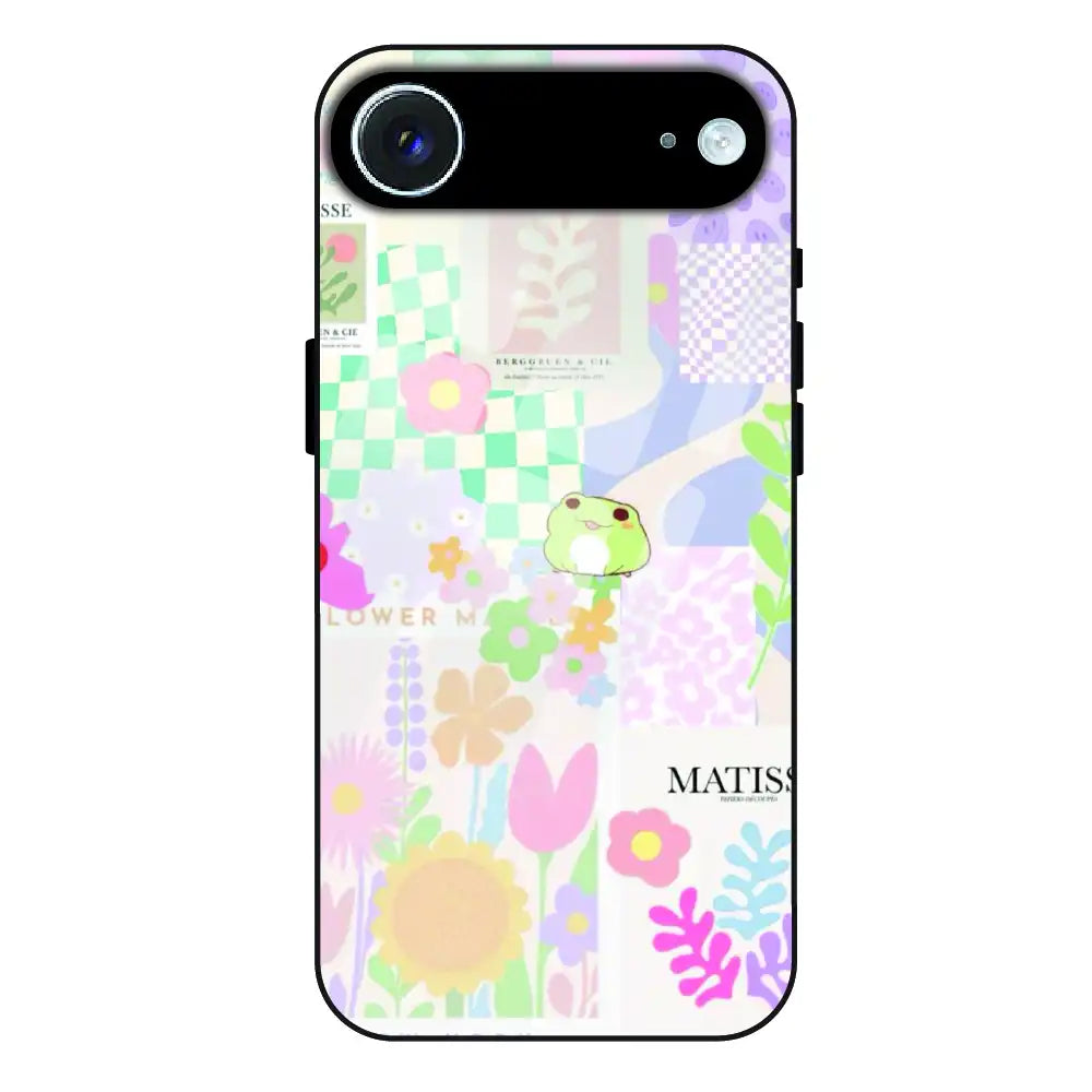 Cute Pastel Floral Collage Art - Glass Case For Apple iPhone Air