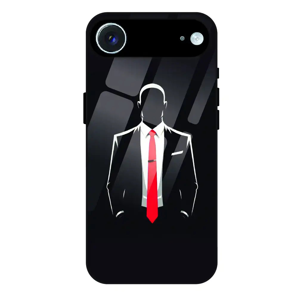 Red Tie Silhouette - Glass Case For Apple iPhone Air