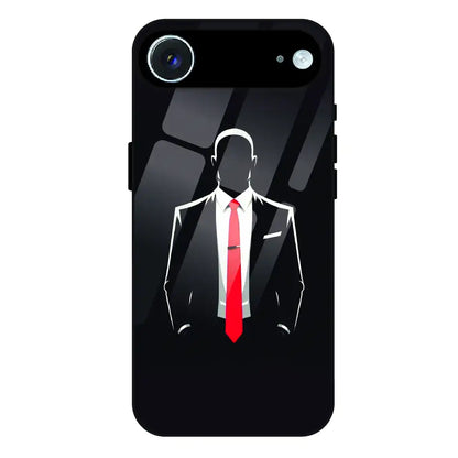 Red Tie Silhouette - Glass Case For Apple iPhone Air
