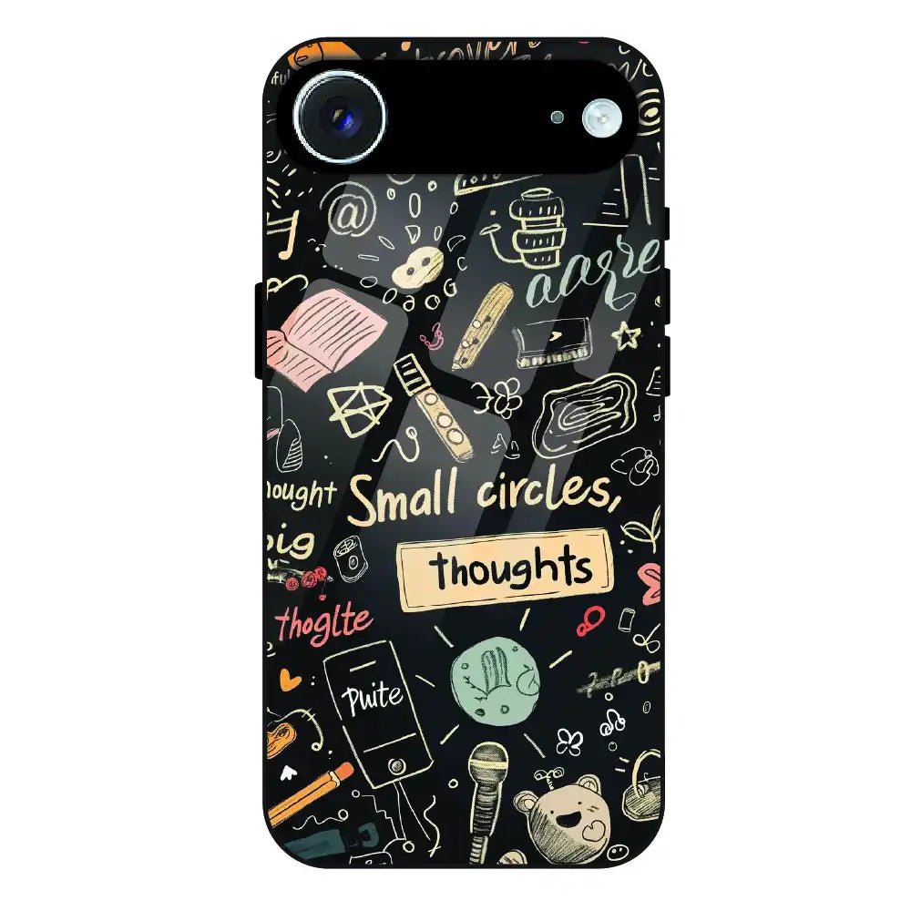 Thought Doodle Noir - Glass Case For Apple iPhone Air