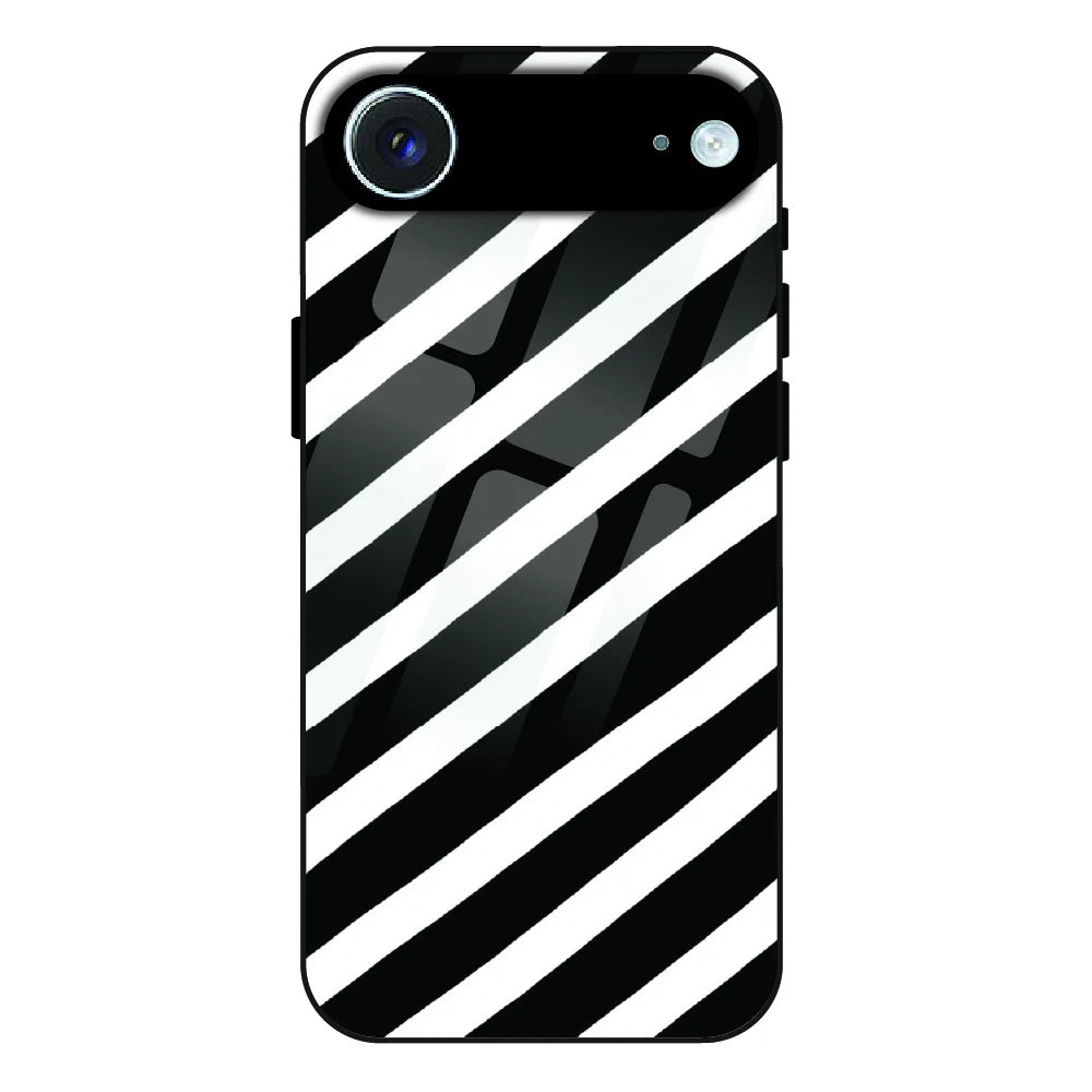 Monochrome Flame Art - Glass Case For Apple iPhone Air