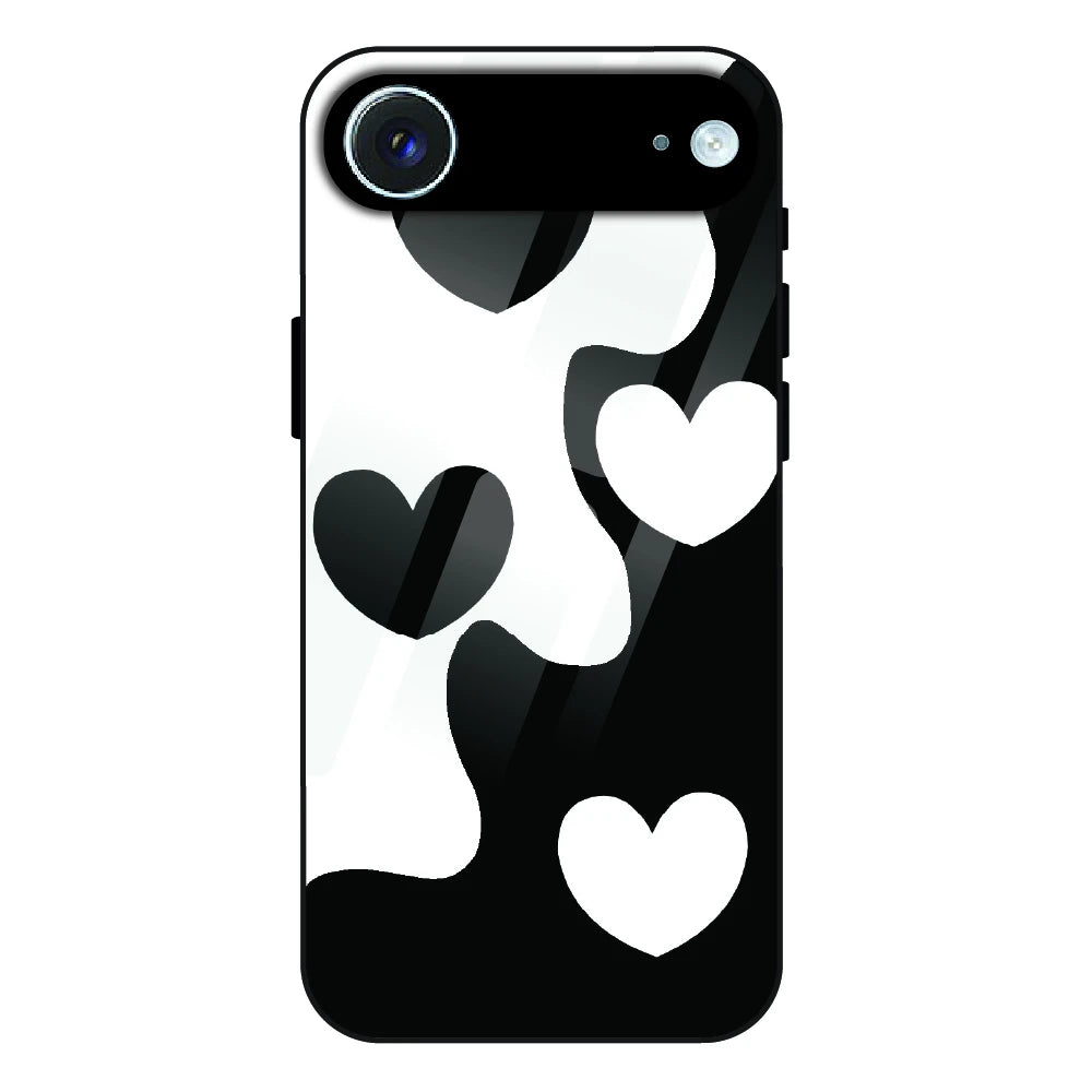 Monochrome Heart Flow - Glass Case For Apple iPhone 17 Air