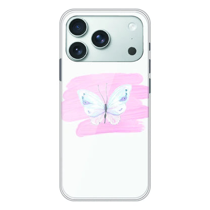 Minimal Butterfly Blush Art - Printed Silicone Case For Apple iPhone 17 Pro