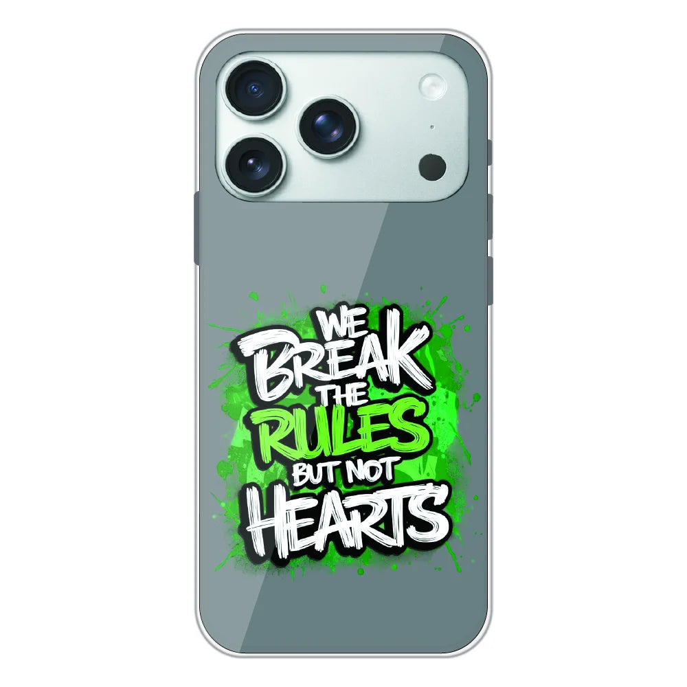 Break the Rules Quote - Printed Silicone Case For Apple iPhone 17 Pro