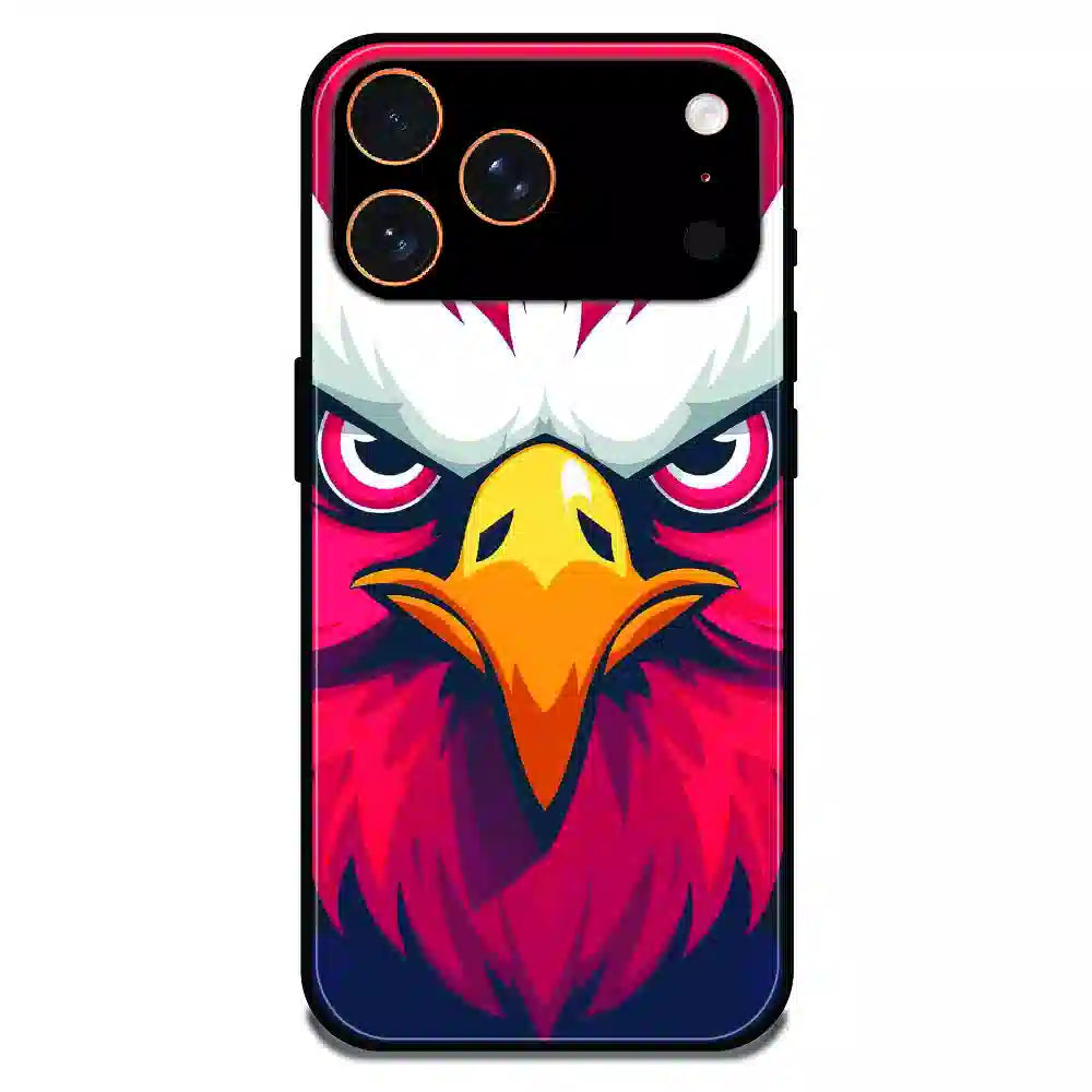 Fierce Eagle Power Art - Glossy Metal Silicone Case For Apple iPhone 17 Pro