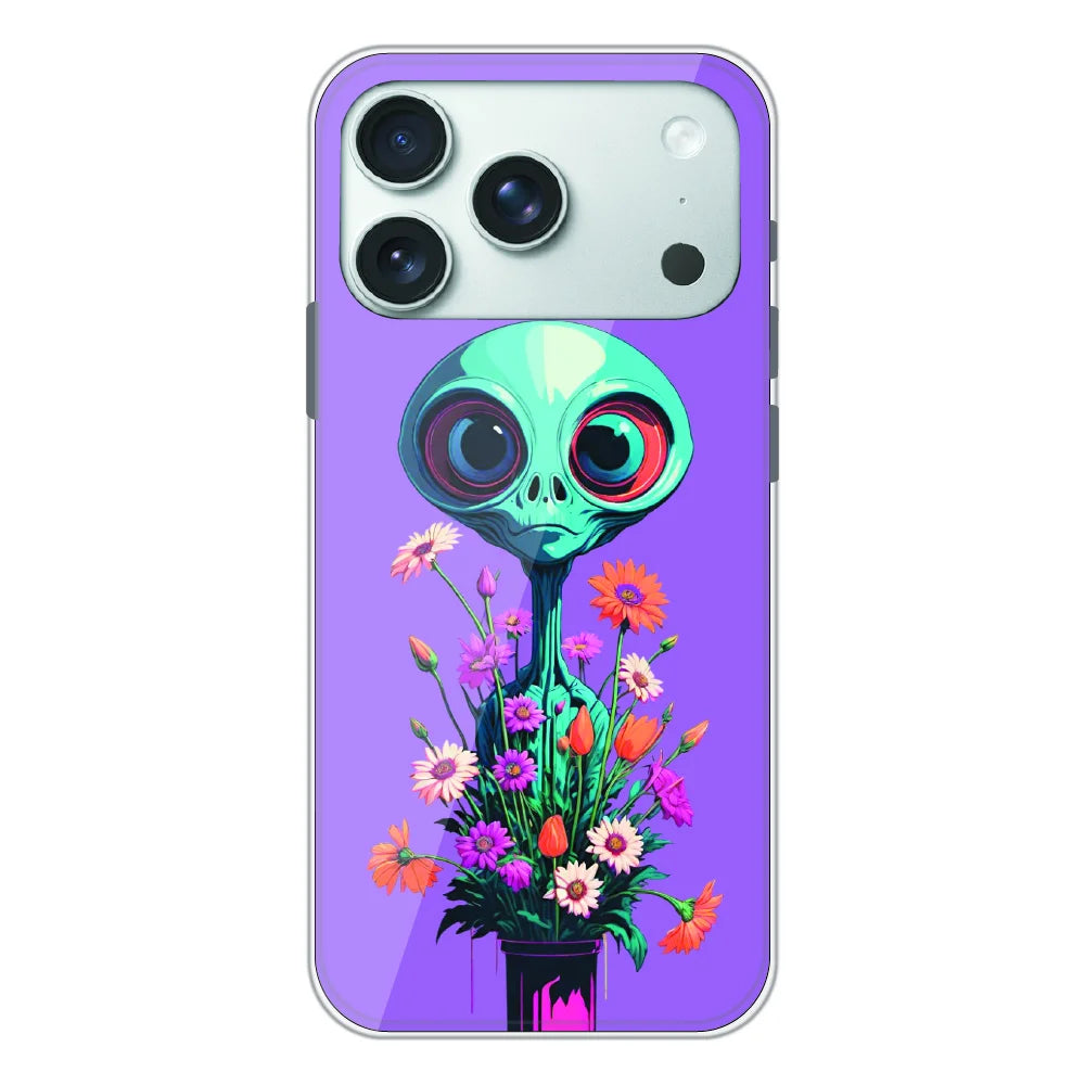 Floral Alien Fantasy - Printed Silicone Case For Apple iPhone 17 Pro