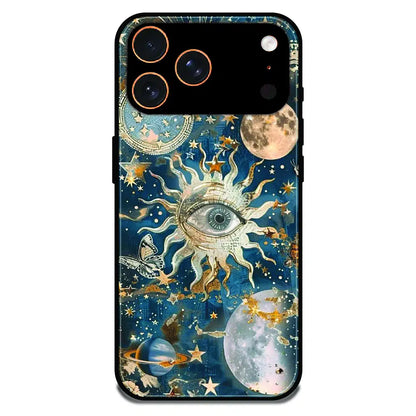 Mystic Cosmic Eye Galaxy - Glossy Metal Silicone Case For Apple iPhone 17 Pro