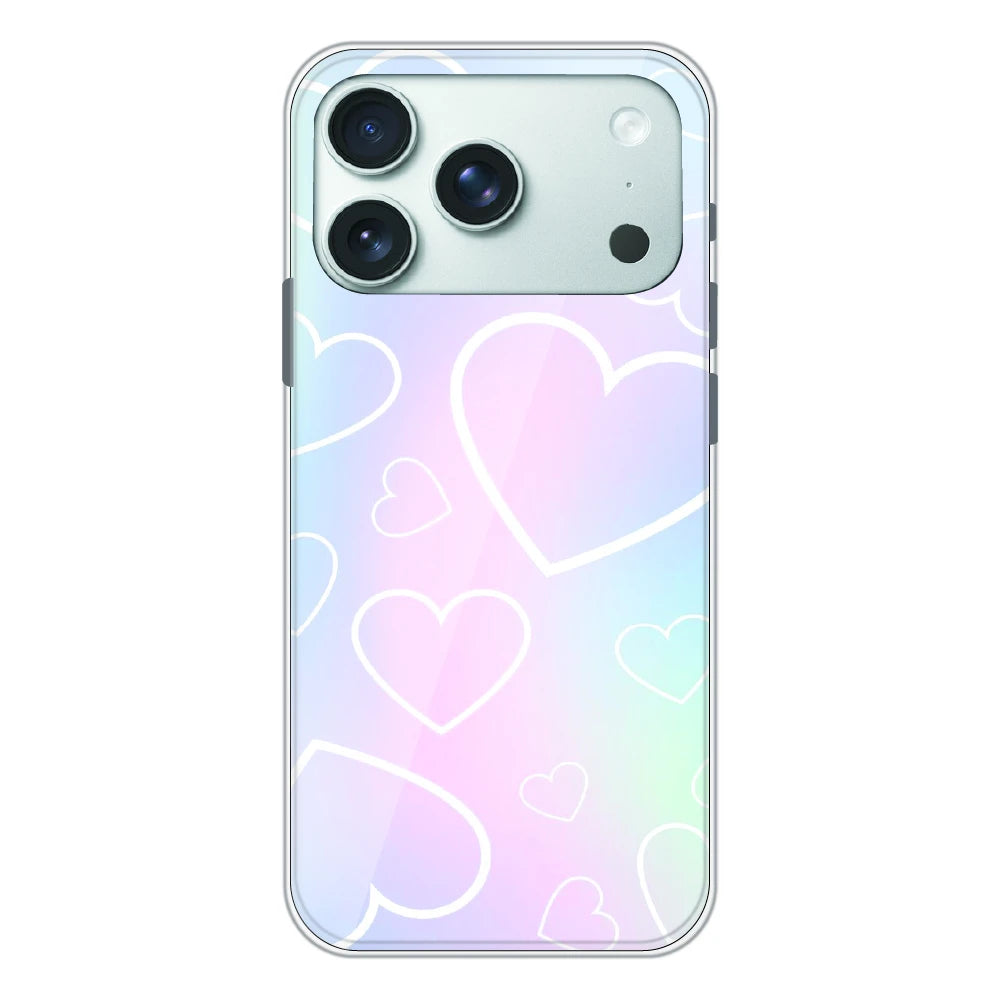 Pastel Heart Dream - Printed Silicone Case For Apple iPhone 17 Pro