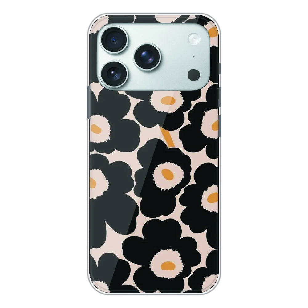 Bold Black Daisy Bloom - Printed Silicone Case For Apple iPhone 17 Pro