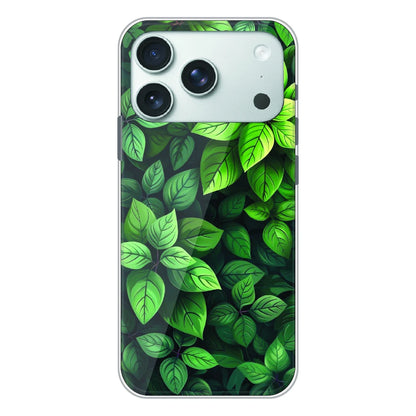 Lush Green Leaf Pattern - Printed Silicone Case For Apple iPhone 17 Pro