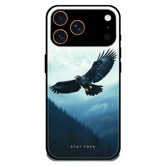 Stay Free Eagle Flight - Glossy Metal Silicone Case For Apple iPhone 17 Pro Max