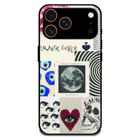 Romantic Art Collage - Glossy Metal Silicone Case For Apple iPhone 17 Pro Max