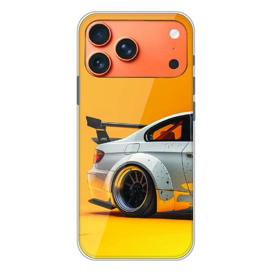 Sport Car Yellow Background - Printed Silicone Case For Apple iPhone 17 Pro Max