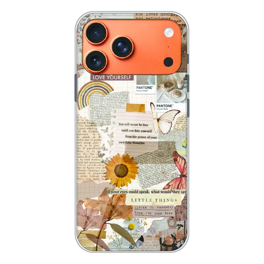 Aesthetic Butterfly & Sunflower - Printed Silicone Case For Apple iPhone 17 Pro Max