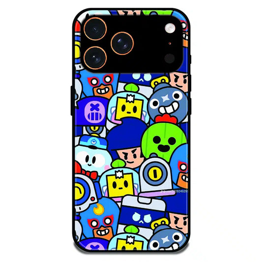 Cartoon Gamer Chaos - Glossy Metal Silicone Case For Apple iPhone 17 Pro Max