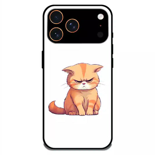 Grumpy Ginger Cat - Glossy Metal Silicone Case For Apple iPhone 17 Pro Max