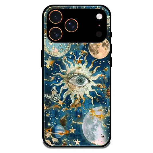 Mystic Cosmic Eye Galaxy - Glossy Metal Silicone Case For Apple iPhone 17 Pro Max