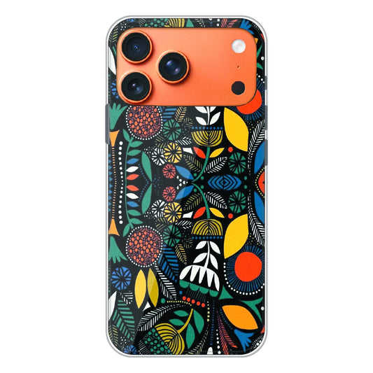 Folk Floral Night Garden - Printed Silicone Case For Apple iPhone 17 Pro Max