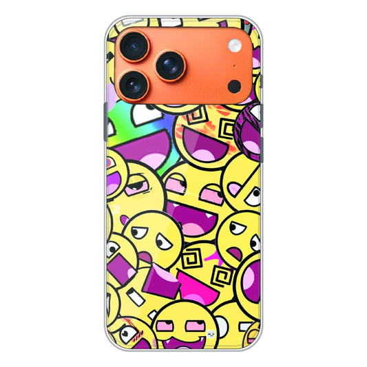 Emoji Chaos Pop Art - Printed Silicone Case For Apple iPhone 17 Pro Max