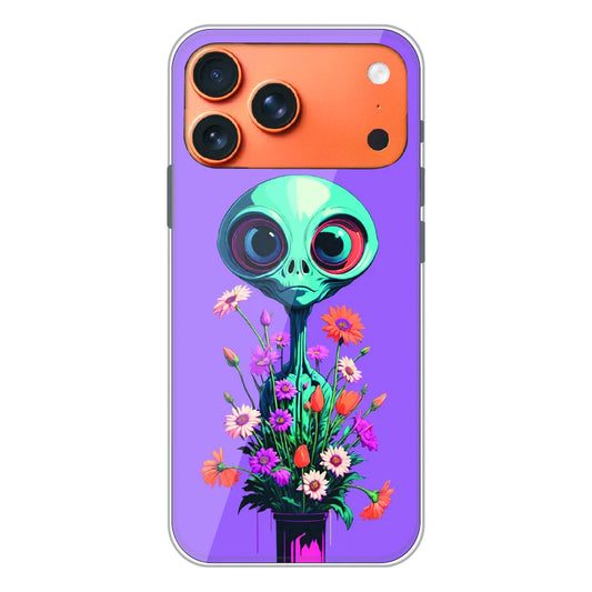 Floral Alien Fantasy - Printed Silicone Case For Apple iPhone 17 Pro Max