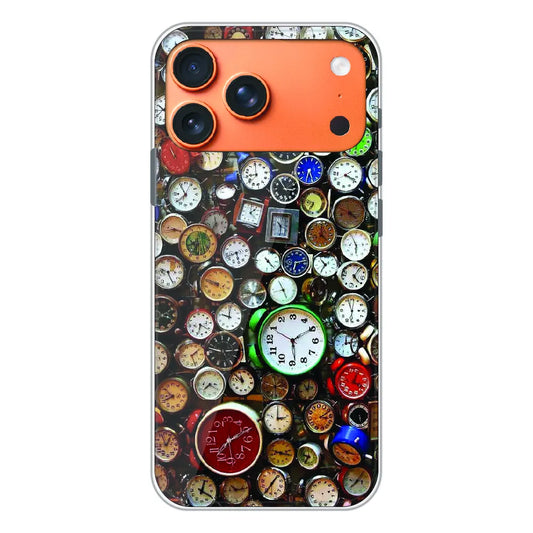 Retro Timepiece Pattern - Printed Silicone Case For Apple iPhone 17 Pro Max