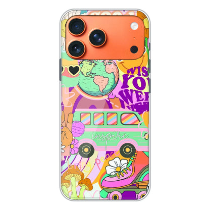 Good Vibes Retro Travel Art - Printed Silicone Case For Apple iPhone 17 Pro Max