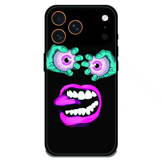 Neon Eyeball Pop Art - Glossy Metal Silicone Case For Apple iPhone 17 Pro Max