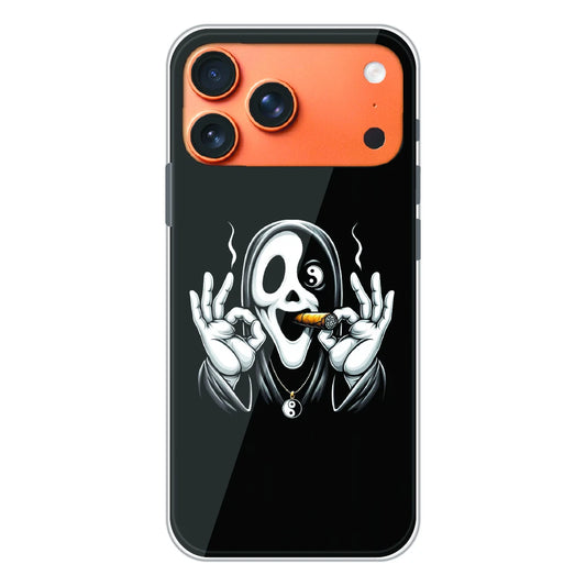 Smoky Skull Chill - Printed Silicone Case For Apple iPhone 17 Pro Max