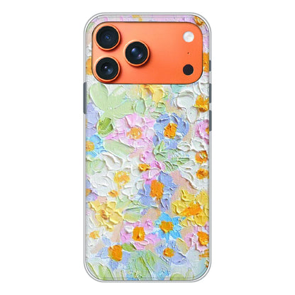 Pastel Floral Oil Paint - Printed Silicone Case For Apple iPhone 17 Pro Max
