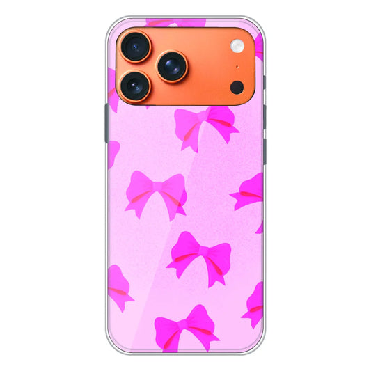 Pink Bow Aesthetic Pattern - Printed Silicone Case For Apple iPhone 17 Pro Max