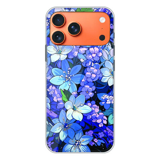 Midnight Blue Floral Garden - Printed Silicone Case For Apple iPhone 17 Pro Max