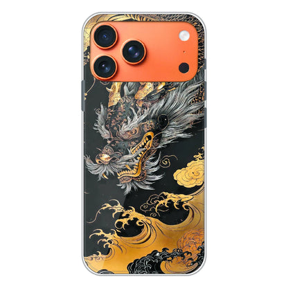 Golden Dragon Japanese Art - Printed Silicone Case For Apple iPhone 17 Pro Max