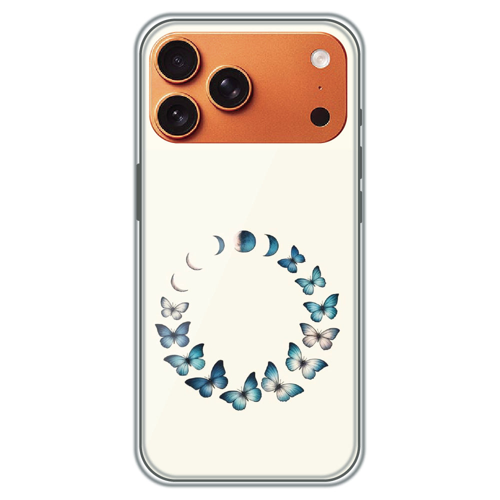 Butterfly Moon Cycle - Printed Silicone Case for Apple iPhone 17 Pro Max