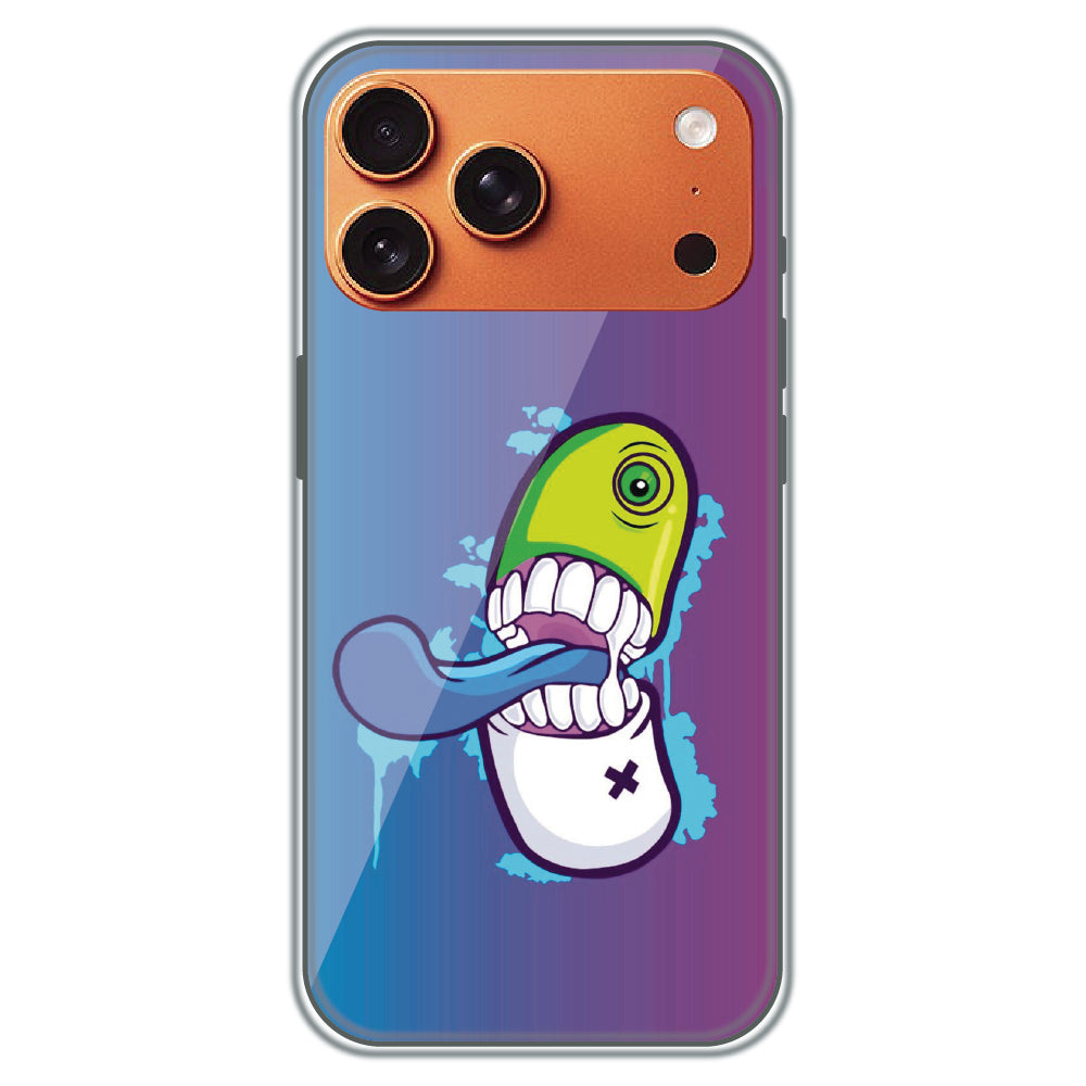 Chomp Pill Monster - Printed Silicone Case for Apple iPhone 17 Pro Max
