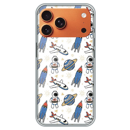 Doodle Space Explorer - Printed Silicone Case for Apple iPhone 17 Pro Max