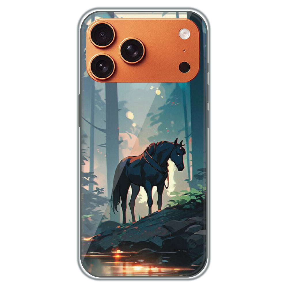 Horse in the Forest - Printed Silicone Case for Apple iPhone 17 Pro Max