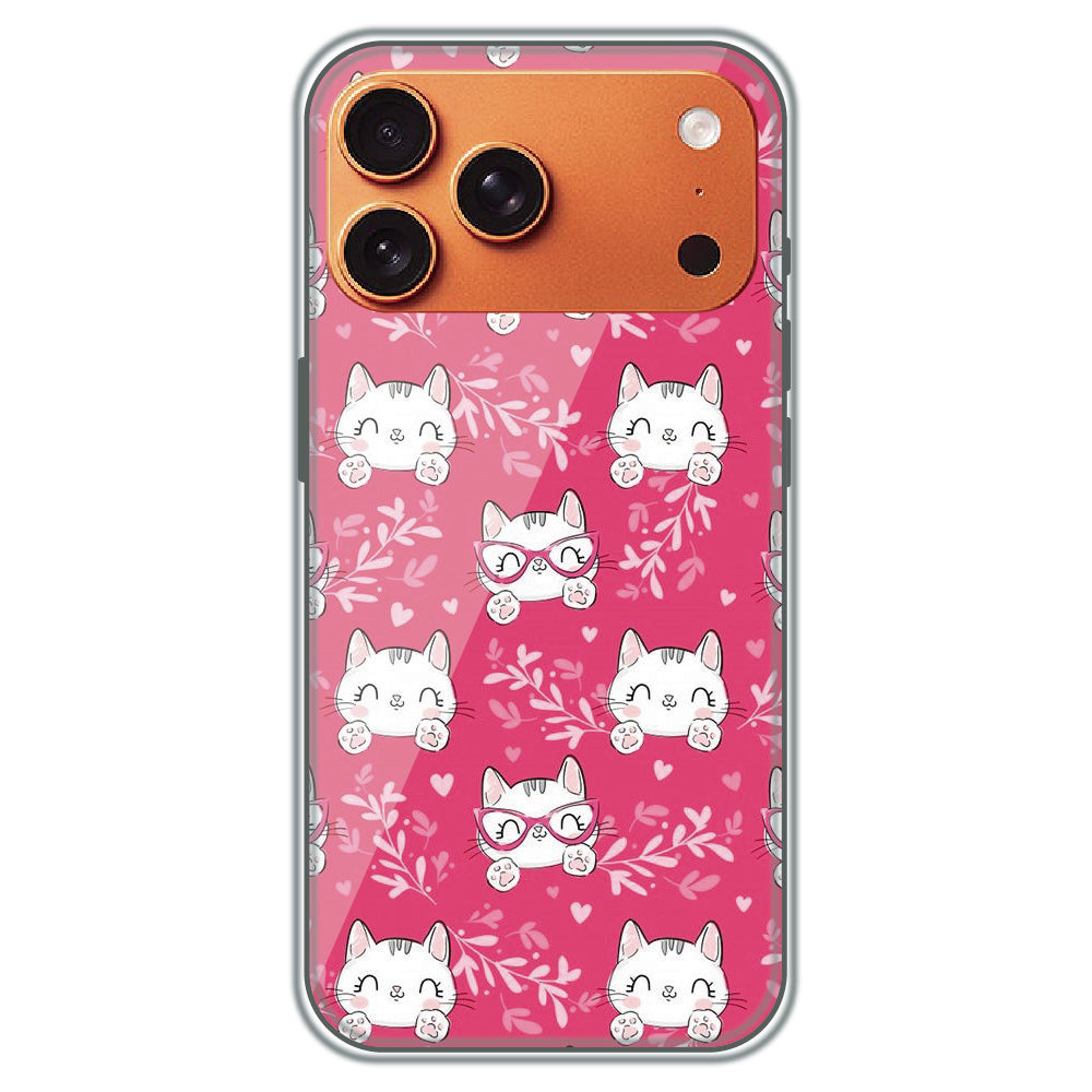 Kitty in Pink - Printed Silicone Case for Apple iPhone 17 Pro Max