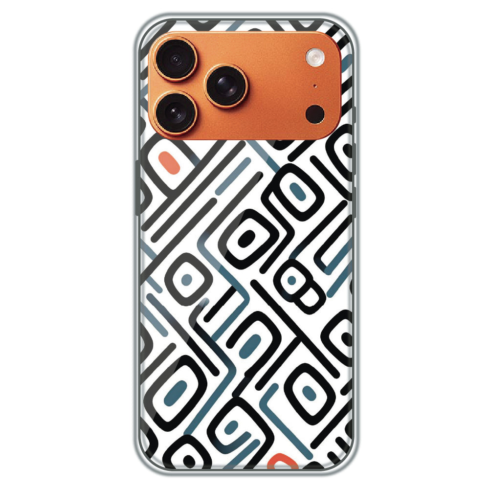 Monochrome Maze - Printed Silicone Case for Apple iPhone 17 Pro Max