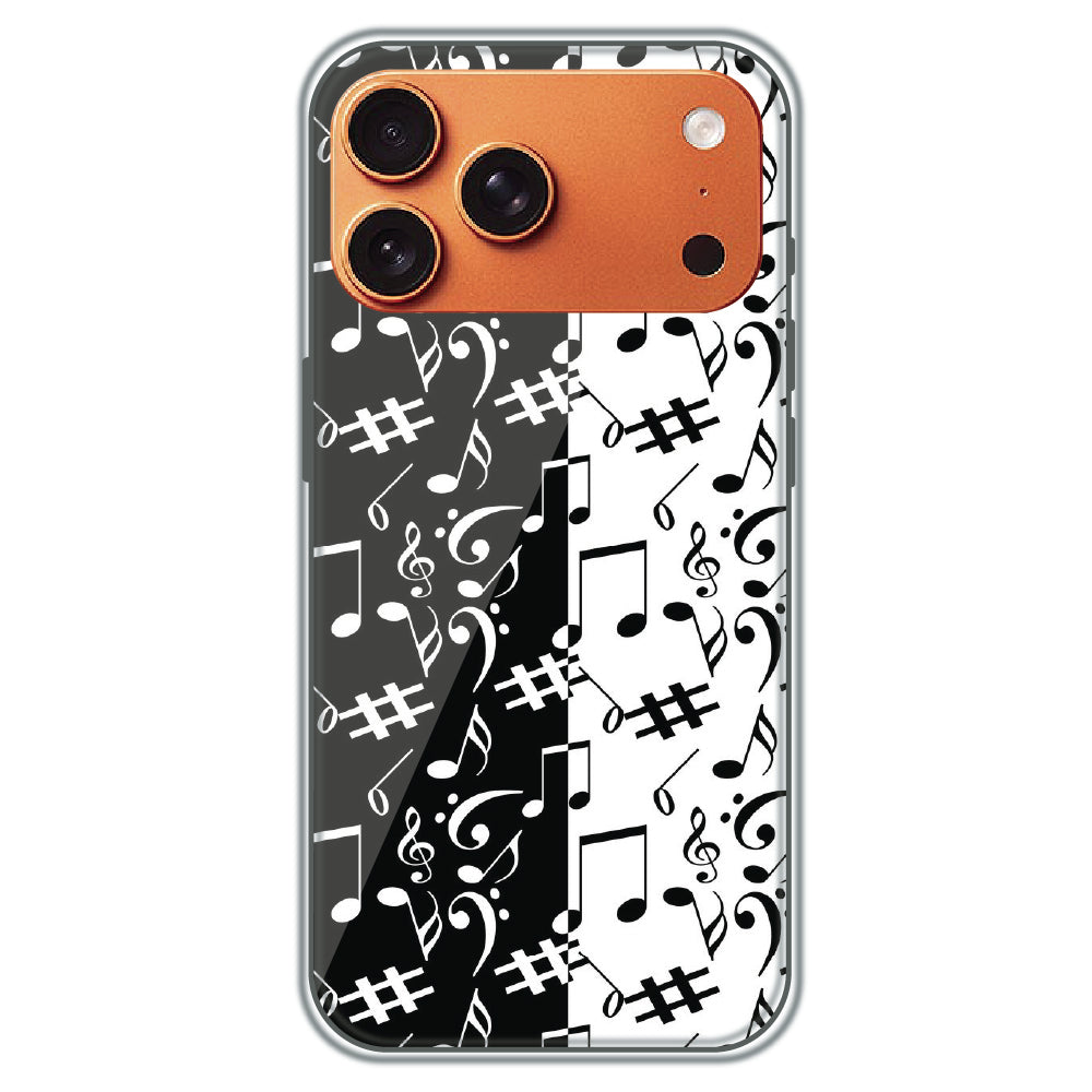 Music Notes - Printed Silicone Case for Apple iPhone 17 Pro Max