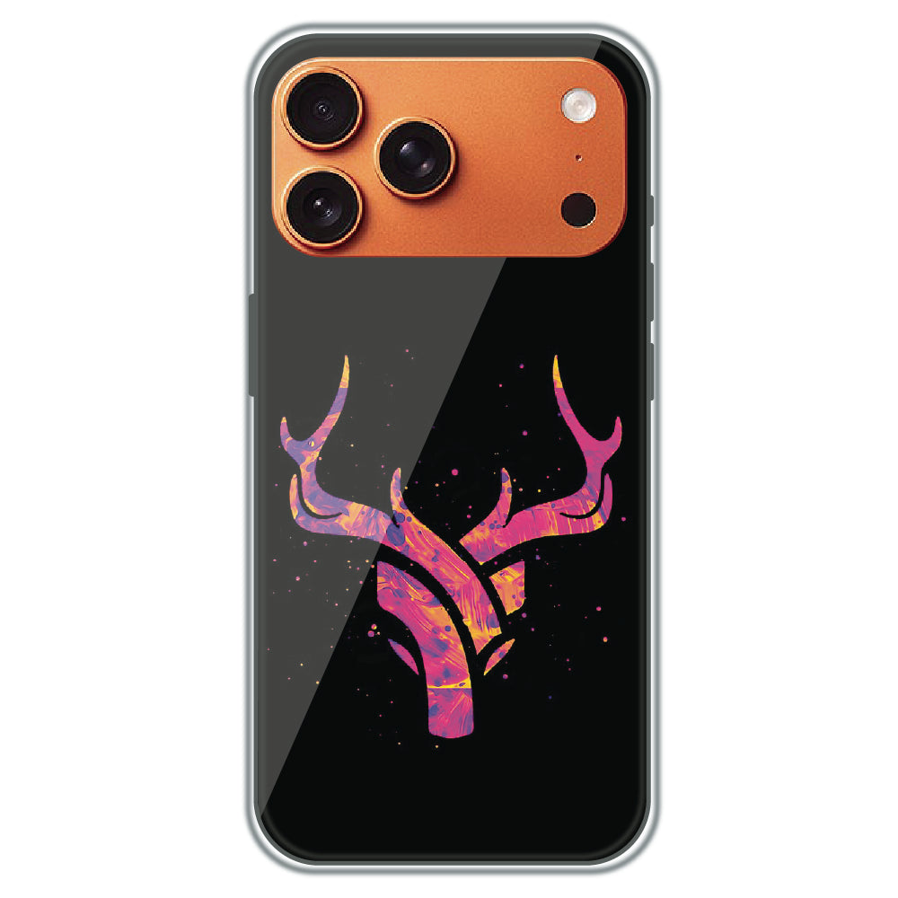 Neon Deer Antlers - Printed Silicone Case for Apple iPhone 17 Pro Max