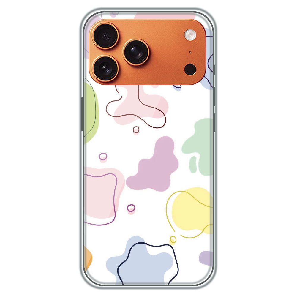 Pastel Splash Patches - Printed Silicone Case for Apple iPhone 17 Pro Max