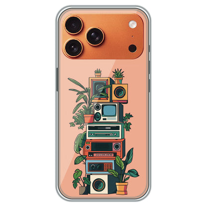 Retro Tech Garden - Printed Silicone Case for Apple iPhone 17 Pro Max