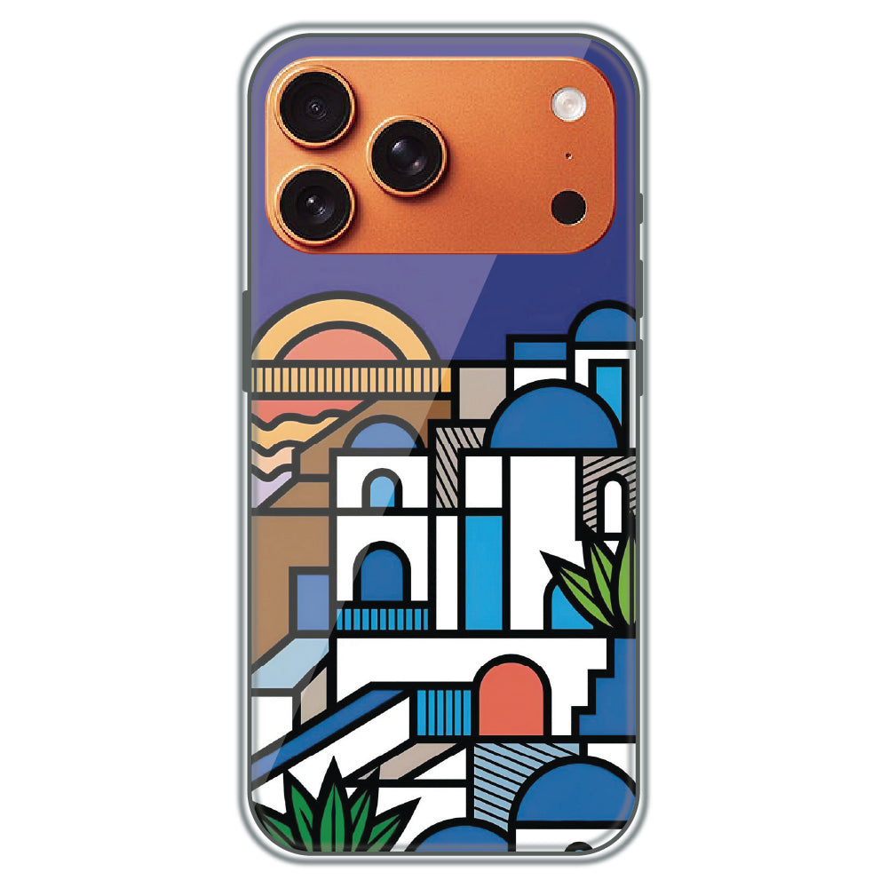 Santorini Streets - Printed Silicone Case for Apple iPhone 17 Pro Max