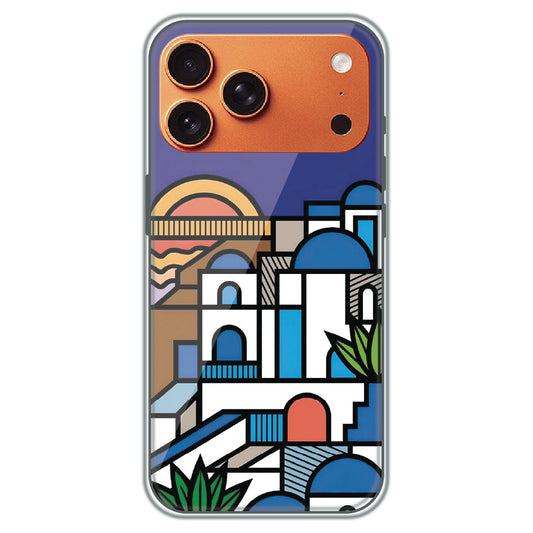 Santorini Streets - Printed Silicone Case for Apple iPhone 17 Pro Max