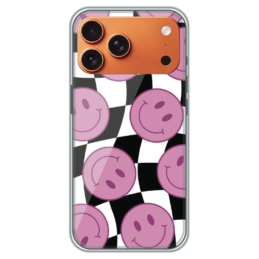 Smiley Checkerboard - Printed Silicone Case for Apple iPhone 17 Pro Max