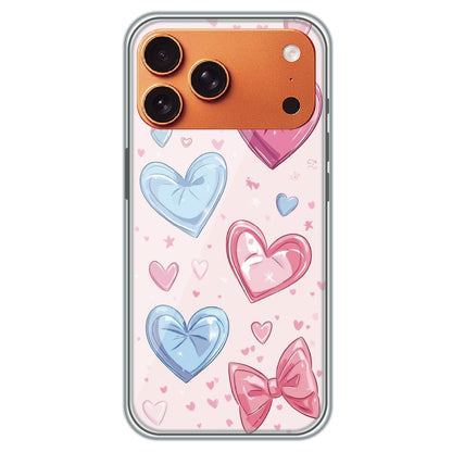 Sparkle Hearts & Bow - Printed Silicone Case for Apple iPhone 17 Pro Max