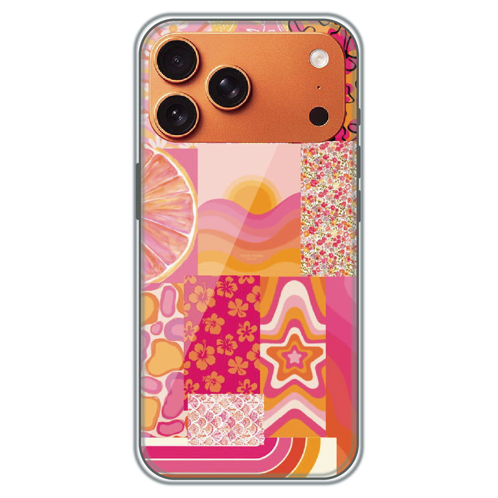 Tropical Pink Collage - Printed Silicone Case for Apple iPhone 17 Pro Max
