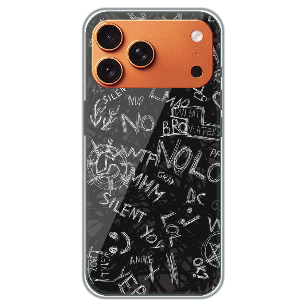 Urban Scribble Notes - Printed Silicone Case for Apple iPhone 17 Pro Max
